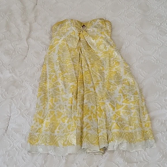 nicole silk chiffon dress retrofete Nicole Silk Dress in Tropical Leaf